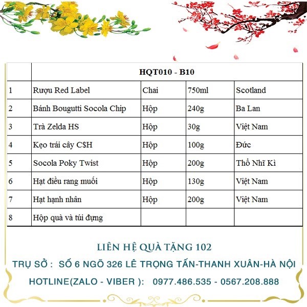 Hộp Quà Tết HQT010