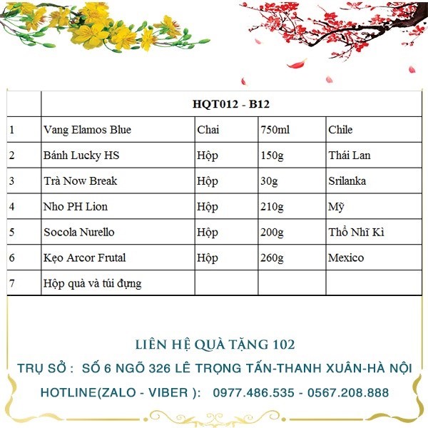 Hộp Quà Tết HQT012