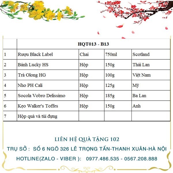 Hộp Quà Tết HQT013