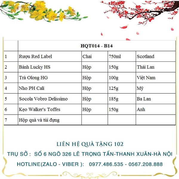 Hộp Quà Tết HQT014
