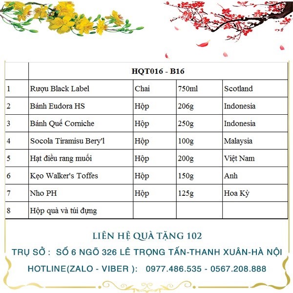 Hộp Quà Tết HQT016