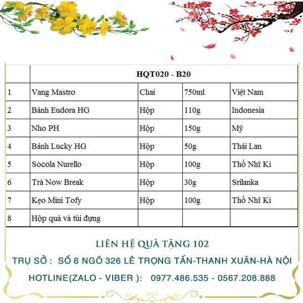 Hộp Quà Tết HQT020