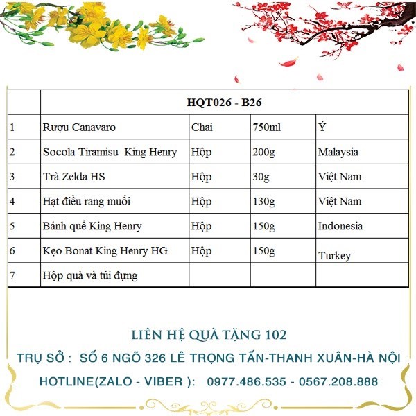 Hộp Quà Tết HQT026