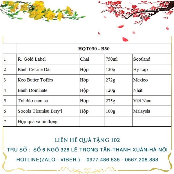 Hộp Quà Tết HQT030