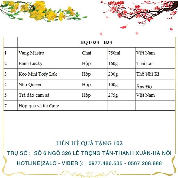Hộp Quà Tết HQT034