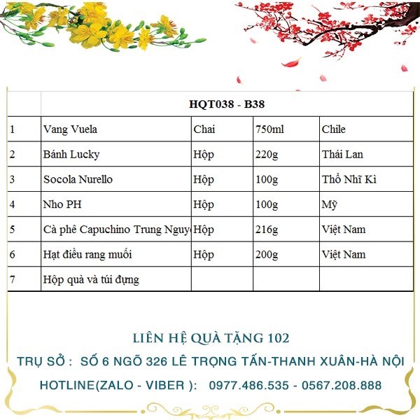 Hộp Quà Tết HQT038