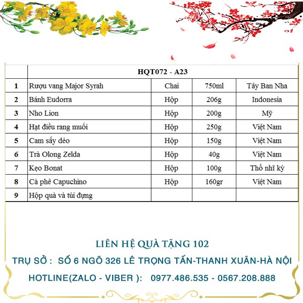 Hộp Quà Tết HQT072
