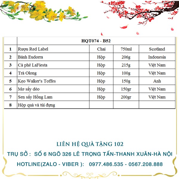 Hộp Quà Tết HQT074