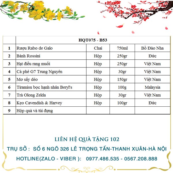 Hộp Quà Tết HQT075