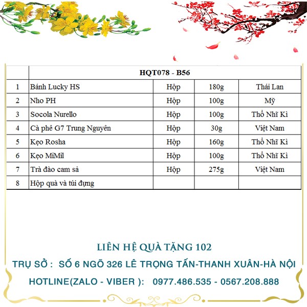 Hộp Quà Tết HQT078