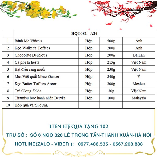 Hộp Quà Tết HQT081