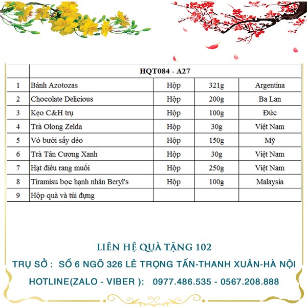 Hộp Quà Tết HQT084