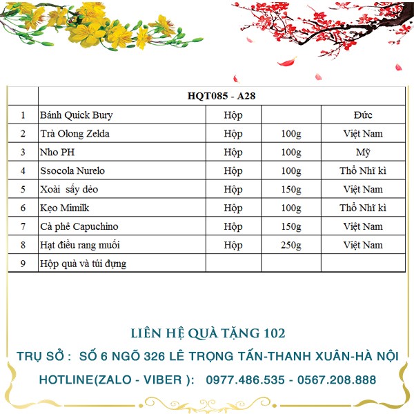 Hộp Quà Tết HQT085