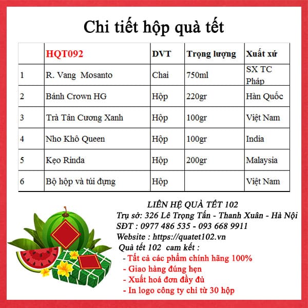 Hộp Quà Tết HQT092