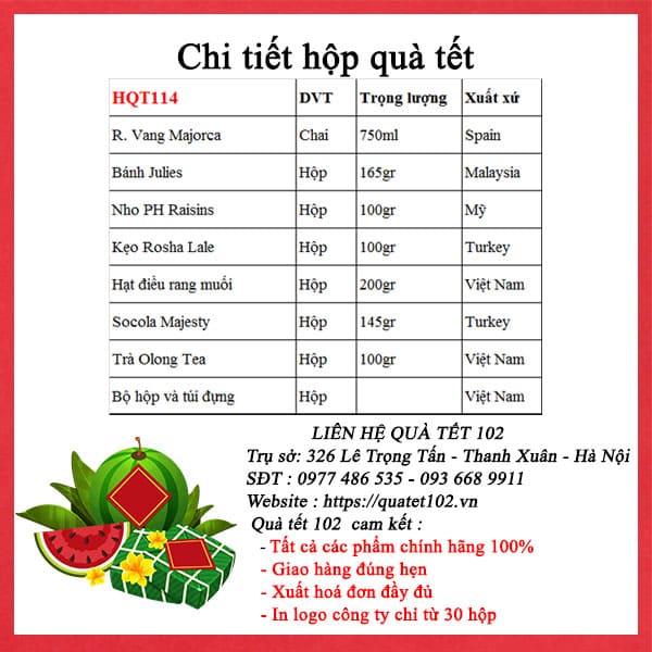 Hộp Quà Tết HQT114