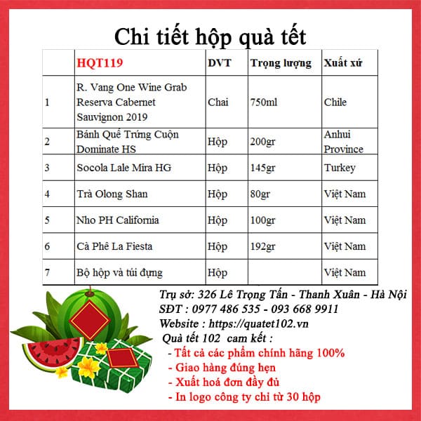 Hộp Quà Tết HQT119