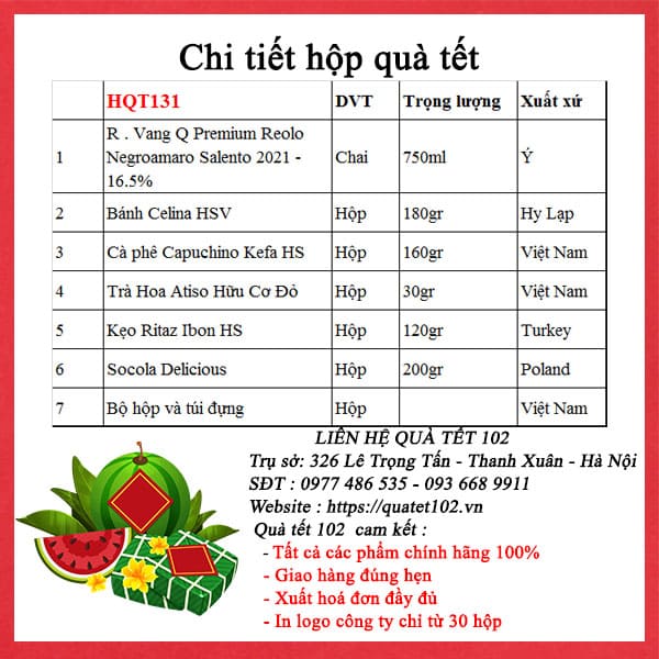 Hộp Quà Tết HQT131