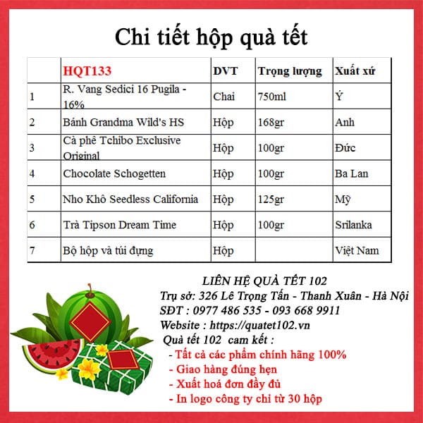 Hộp Quà Tết HQT133