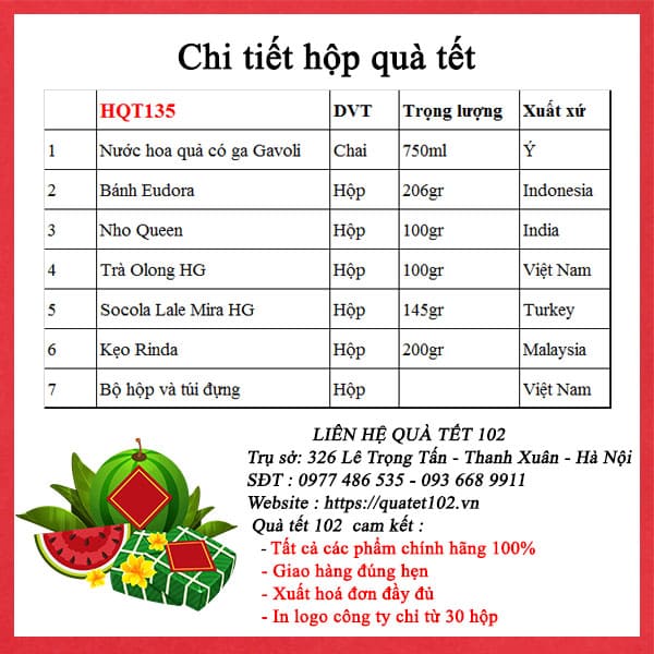 Hộp Quà Tết HQT135