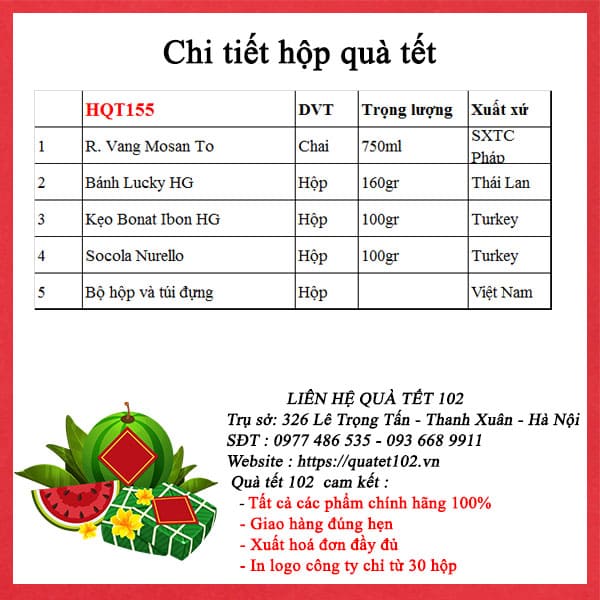 Hộp quà tết 2025 QT155