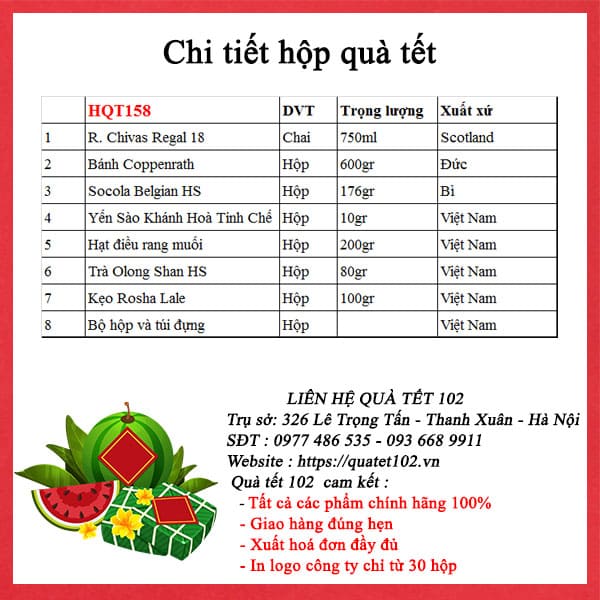 Hộp Quà Tết HQT158