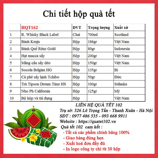 Hộp Quà Tết HQT162