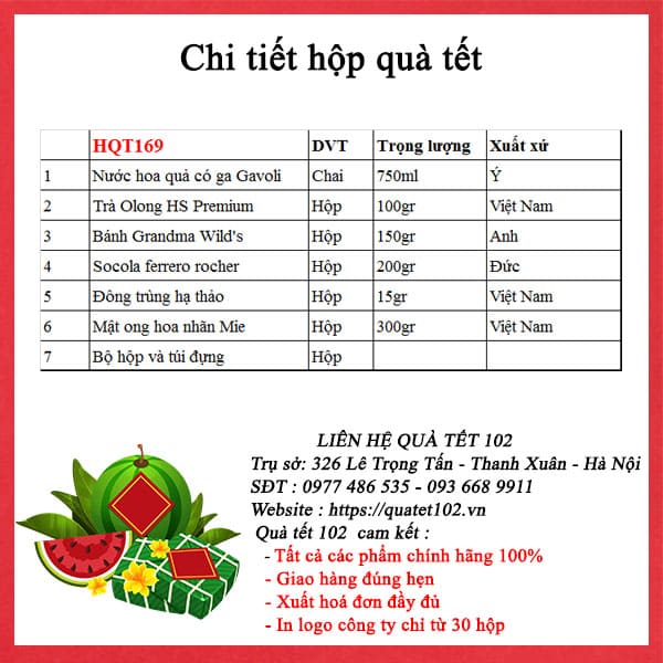 Hộp quà tết 2025 QT169