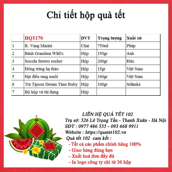 Hộp Quà Tết HQT170