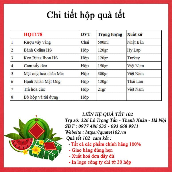 Hộp quà tết 2025 QT178