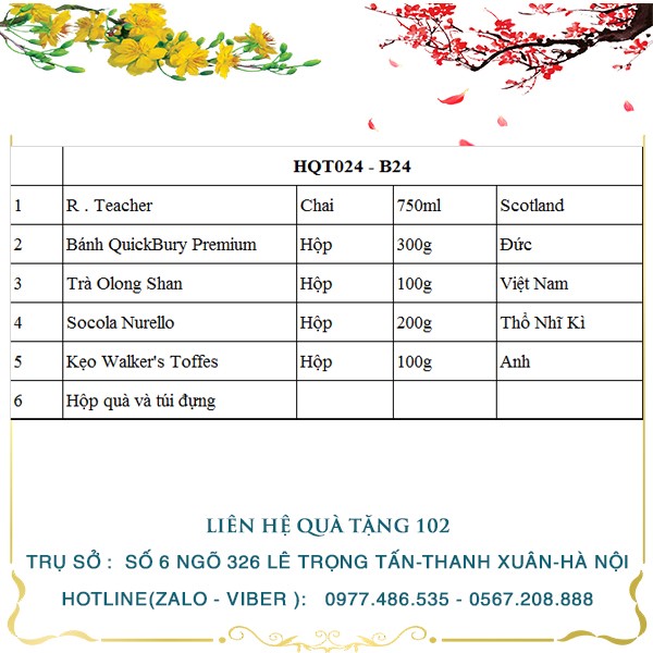 Hộp Quà Tết In Logo IQT024