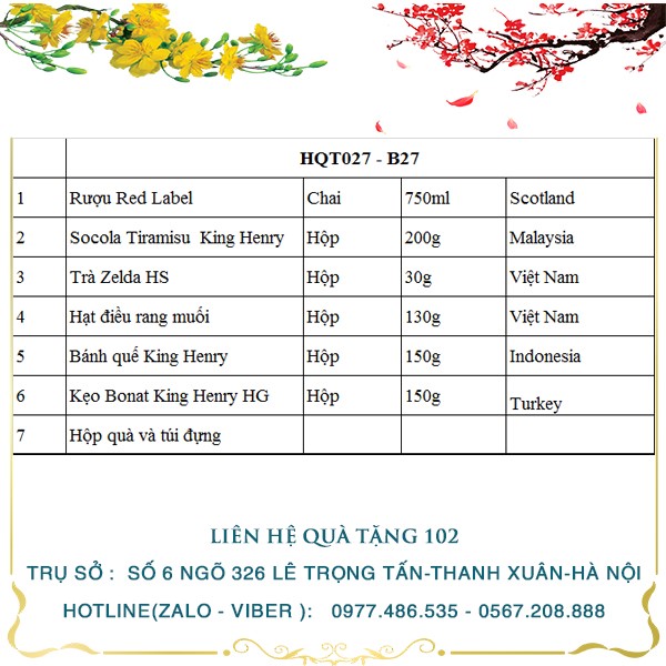 Hộp Quà Tết In Logo IQT027