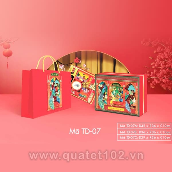 Hộp Quà Tết In Logo IQT042