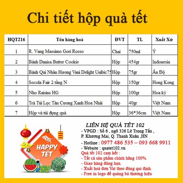 Hộp Quà Tết In Logo IQT047