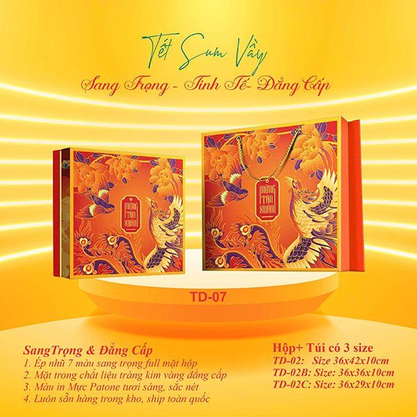 Hộp Quà Tết In Logo IQT052
