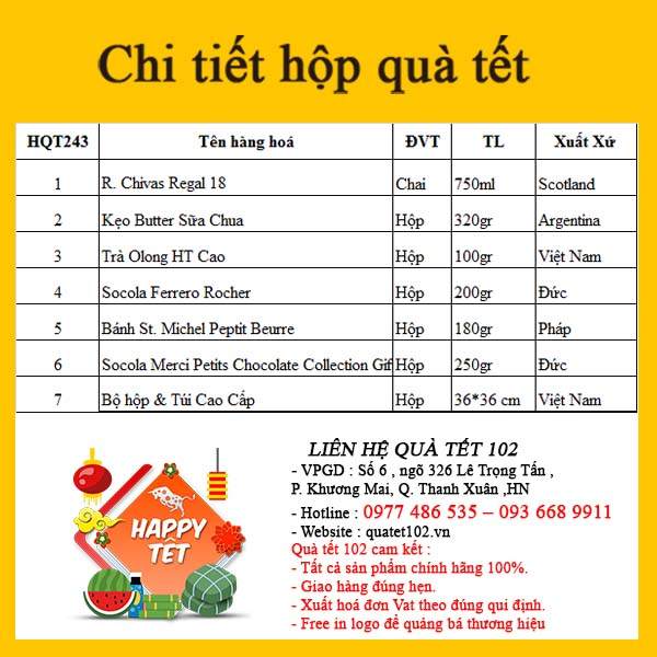 Hộp Quà Tết In Logo IQT065