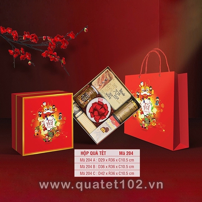 Hộp quà tết In Logo KR001