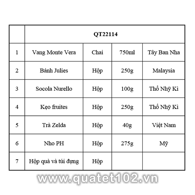 Hộp quà tết 2025 QT114