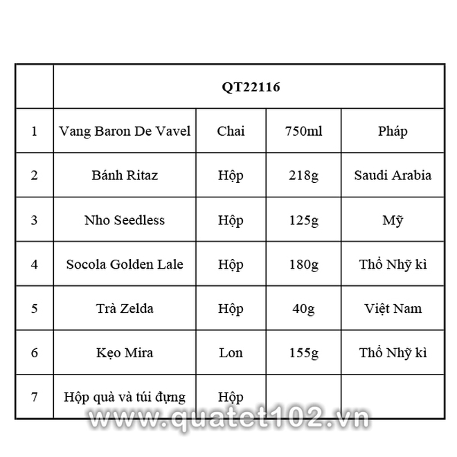 Hộp quà tết 2025 QT116