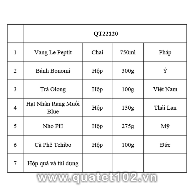 Hộp quà tết 2025 QT120