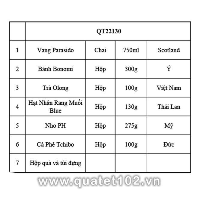 Hộp quà tết 2025 QT130