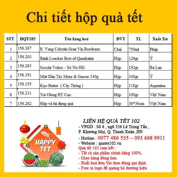 Hộp quà tết 2025 QT185