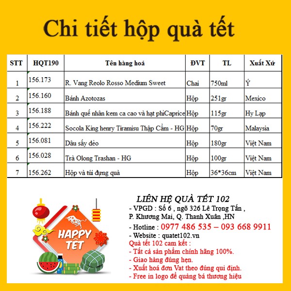 Hộp Quà Tết QT190