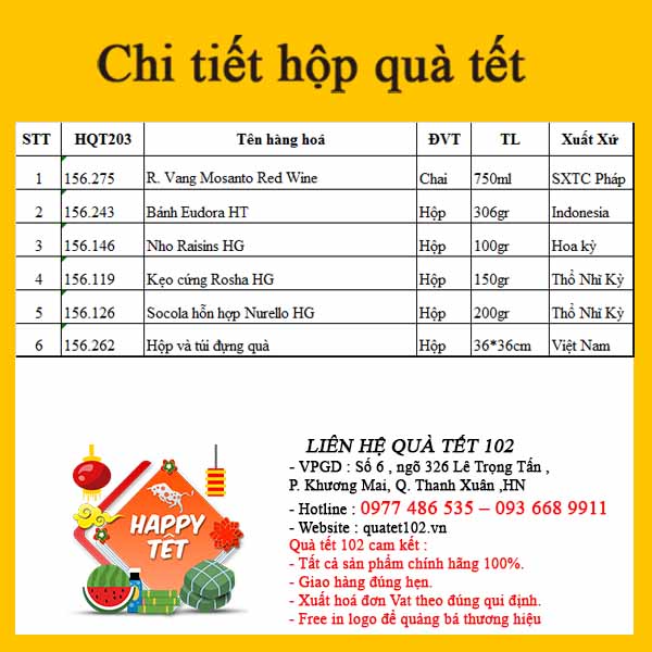 Hộp Quà Tết QT203