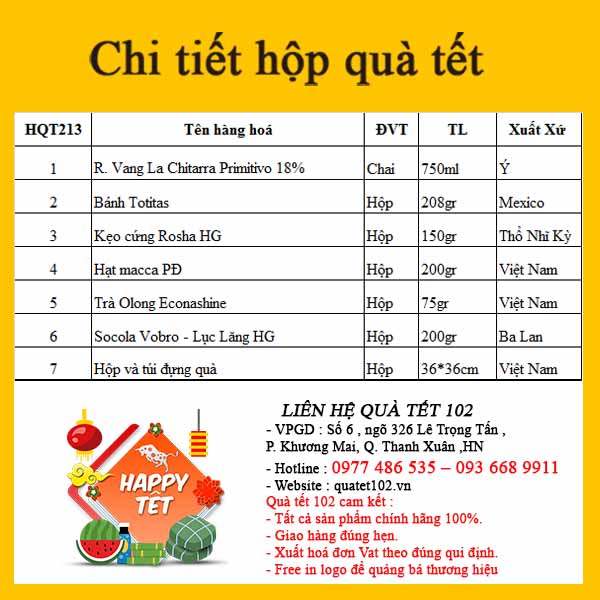 Hộp Quà Tết QT213