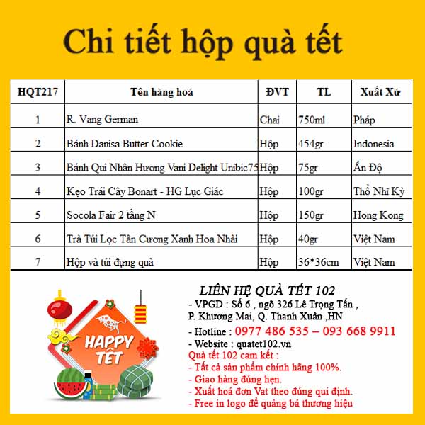 Hộp Quà Tết QT217
