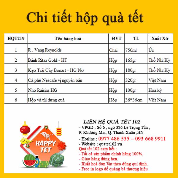 Hộp Quà Tết QT219