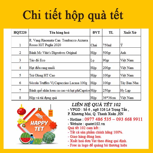 Hộp Quà Tết QT220