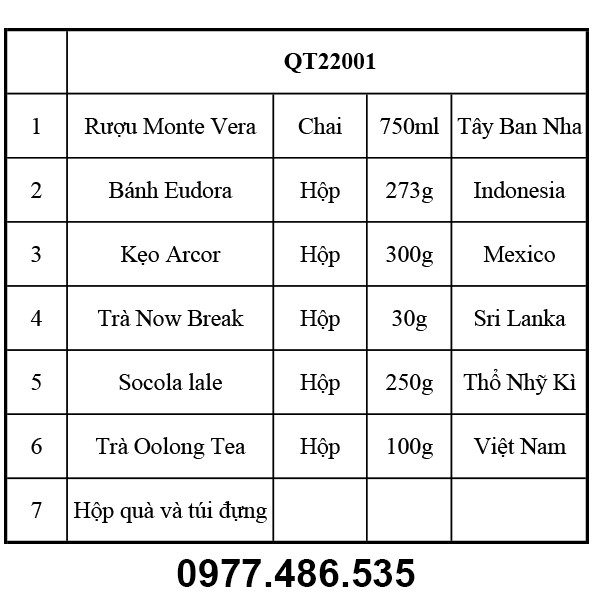 Hộp quà tết QT22001