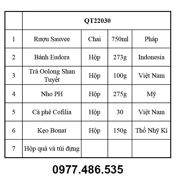 Hộp quà tết QT22030