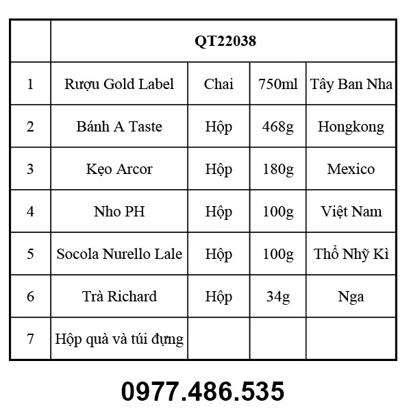 Hộp quà tết QT22038